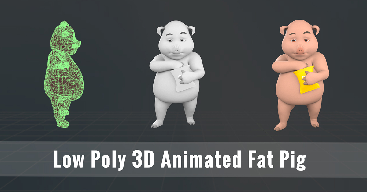 Pig Unity Low Poly 3D Animated Fat Pig | 3D 캐릭터 | Unity Asset Store