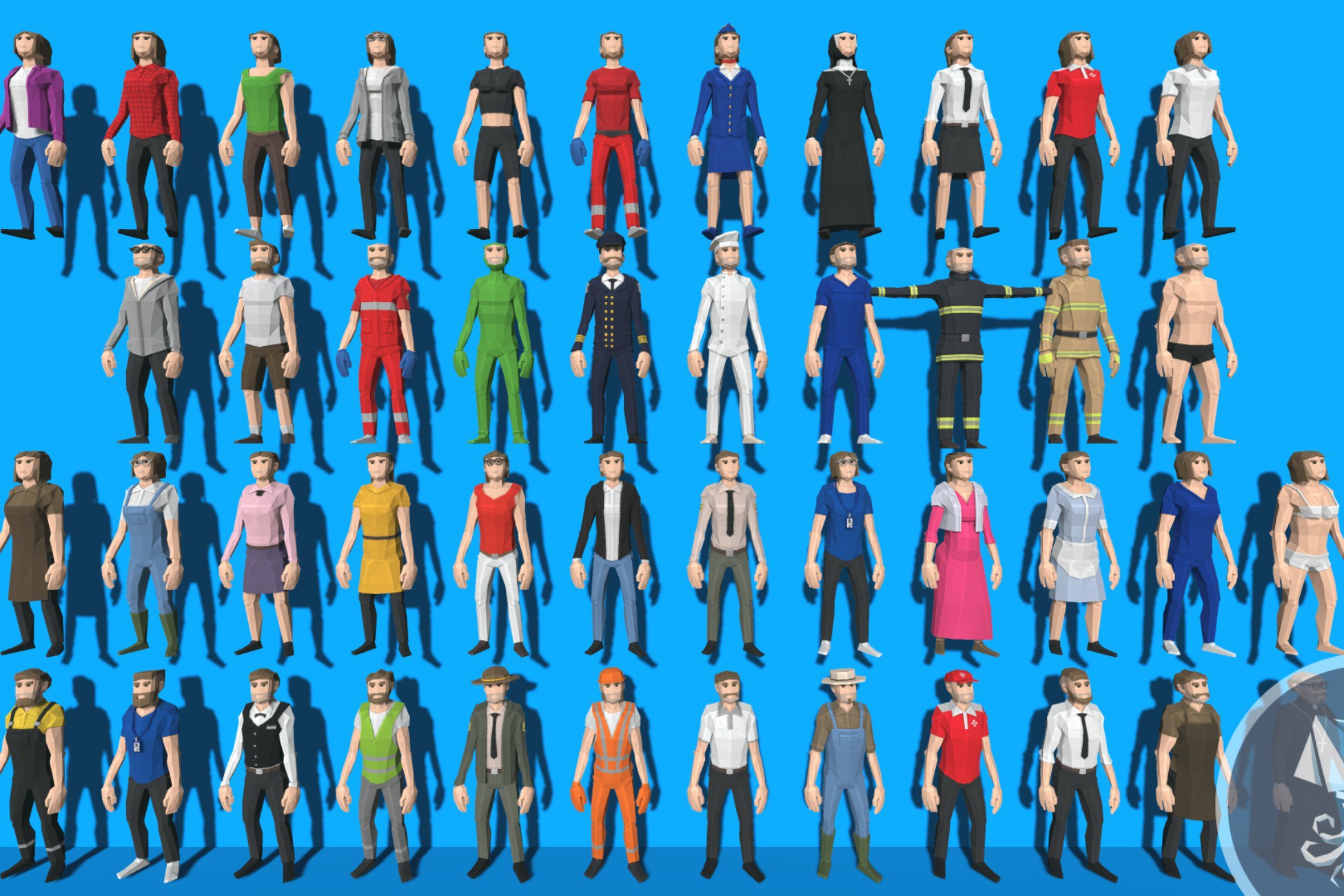 poly people | 3D Characters | Unity Asset Store
