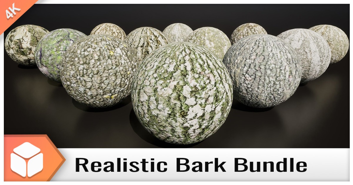 Realistic Tree Bark Materials - Customizable 4K PBR Shader Bundle Vol ...