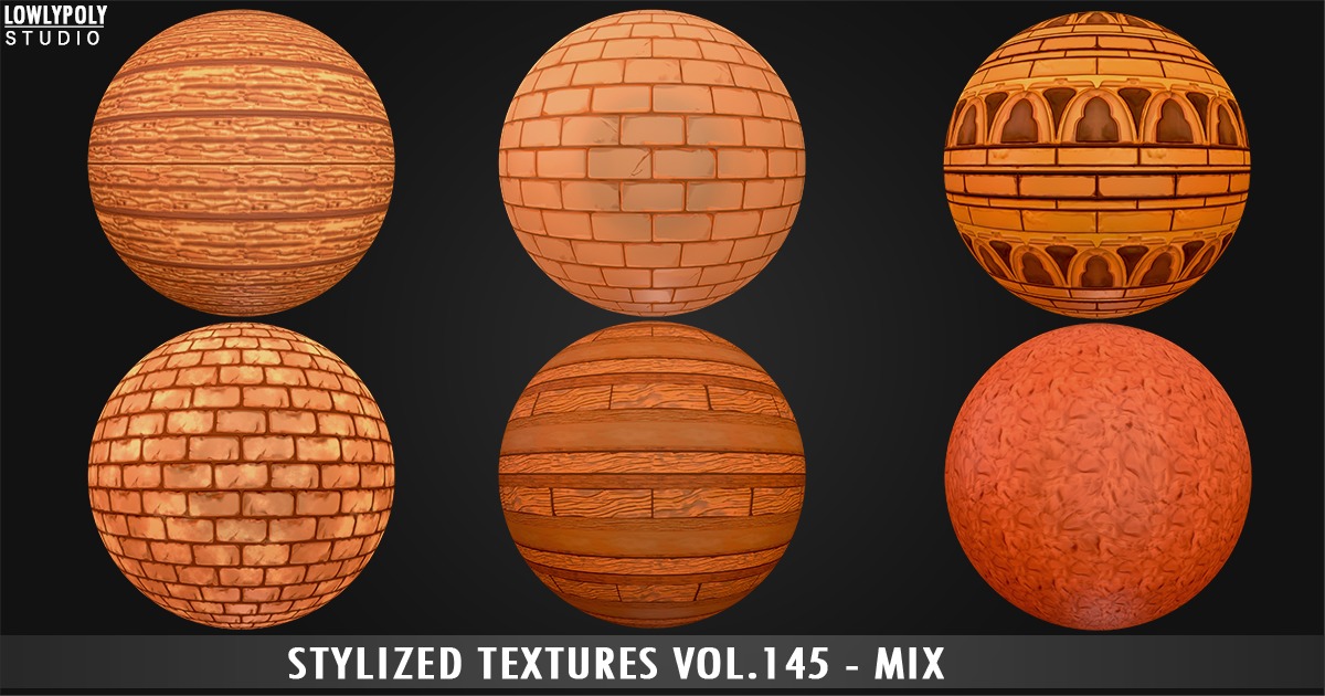 Unity Texture Mixing Mix Vol.145 - Stylized Textures | 2D 텍스처 및 소재 | Unity Asset Store