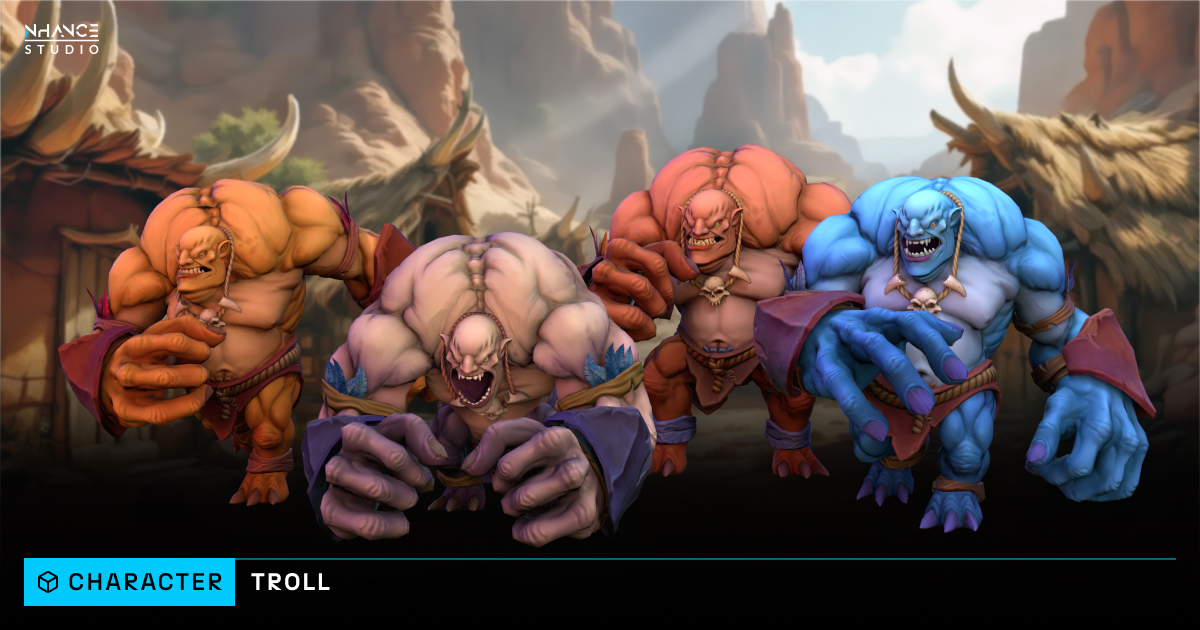 Stylized Modular Troll | キャラクター | Unity Asset Store
