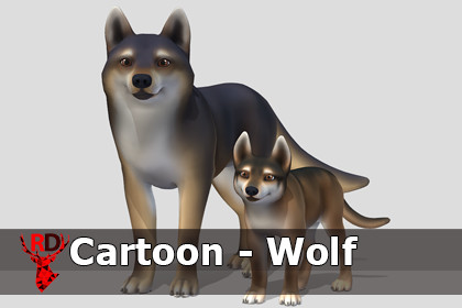 Cartoon - Wolf