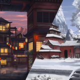 Pack of 3 Eastern Style Parallax Backgrounds