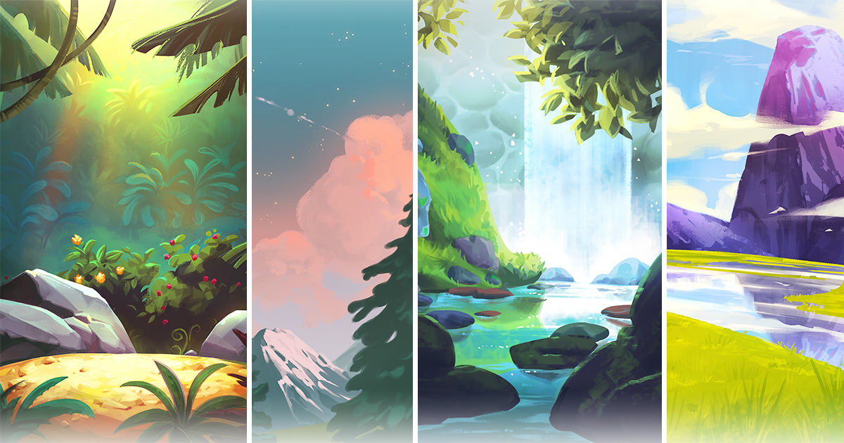 Background Design For Unity Vertical Background Pack #3 | 2D Environments | Unity Asset Store