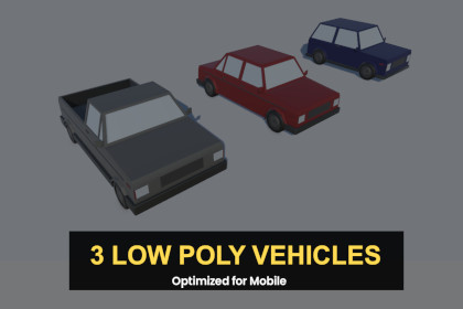 3 Low Poly Vehicles