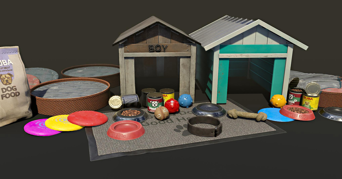 HQ PBR Doghouse Package | 3D Props | Unity Asset Store