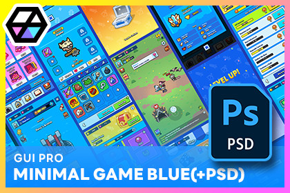 GUI Pro - Minimal Game Blue(+PSD)
