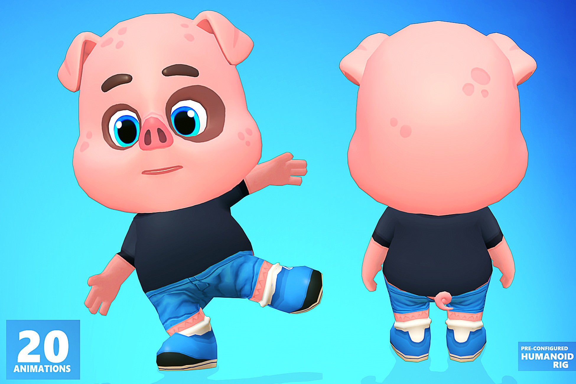 Pig Unity Pig Animated | Characters | Unity Asset Store