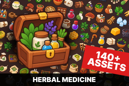 Herbal Medicine Apothecary Botanical Remedies Alchemy Icons Pack
