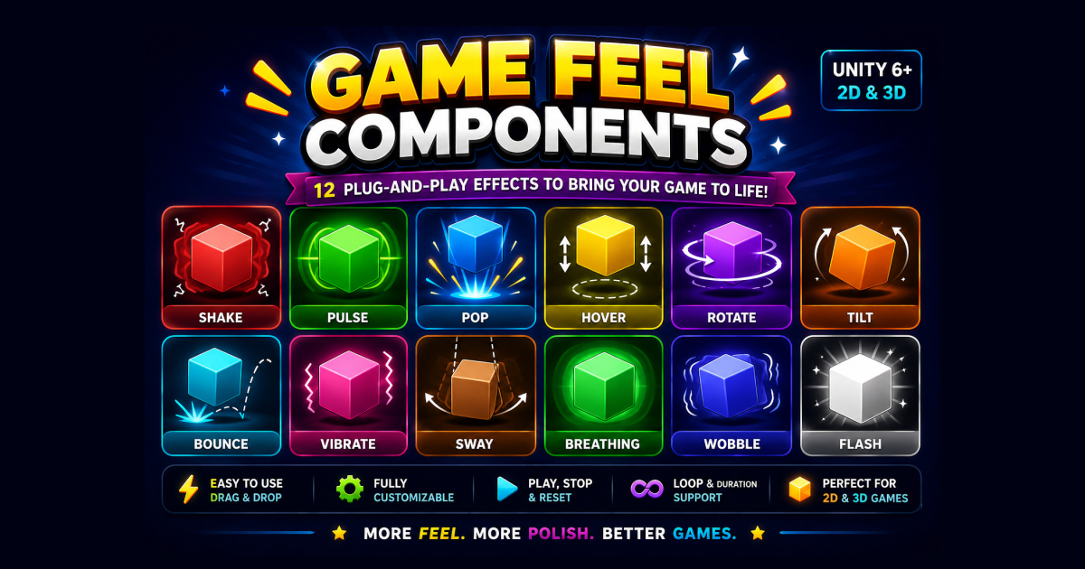 Game Feel Essentials – 12 Plug-and-Play Effects | Utilities Tools ...