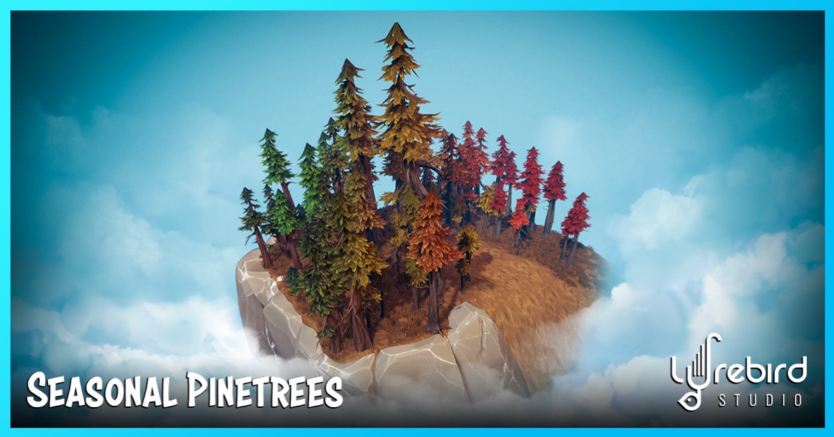Seasonal Stylized Pine Tree Set | 3D Landscapes | Unity Asset Store