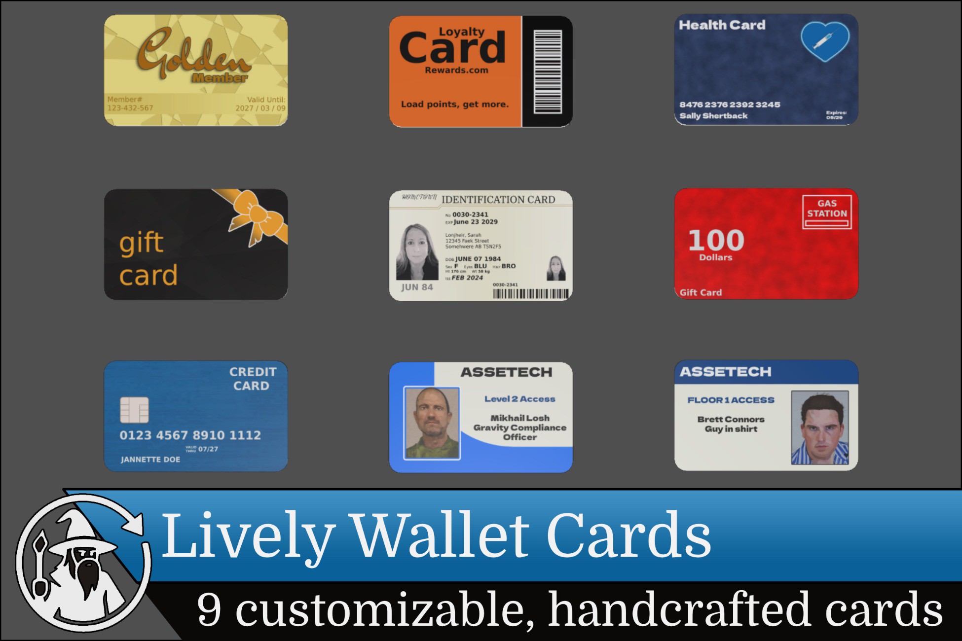 Prop Wallet Contents Believable Wallet Cards | 3D Props | Unity Asset Store