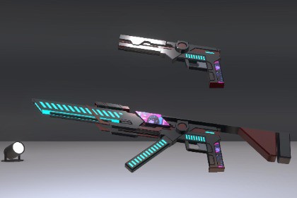 Modular Sci-Fi Pistol to Rifle Weapon