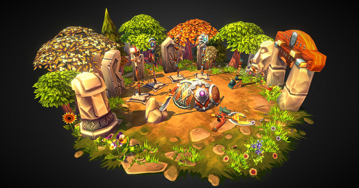 Handpainted 2 Obstacles Pack 3d Unity Asset Store Handpainted 2 Obstacles Pack 3d Unity Asset Store