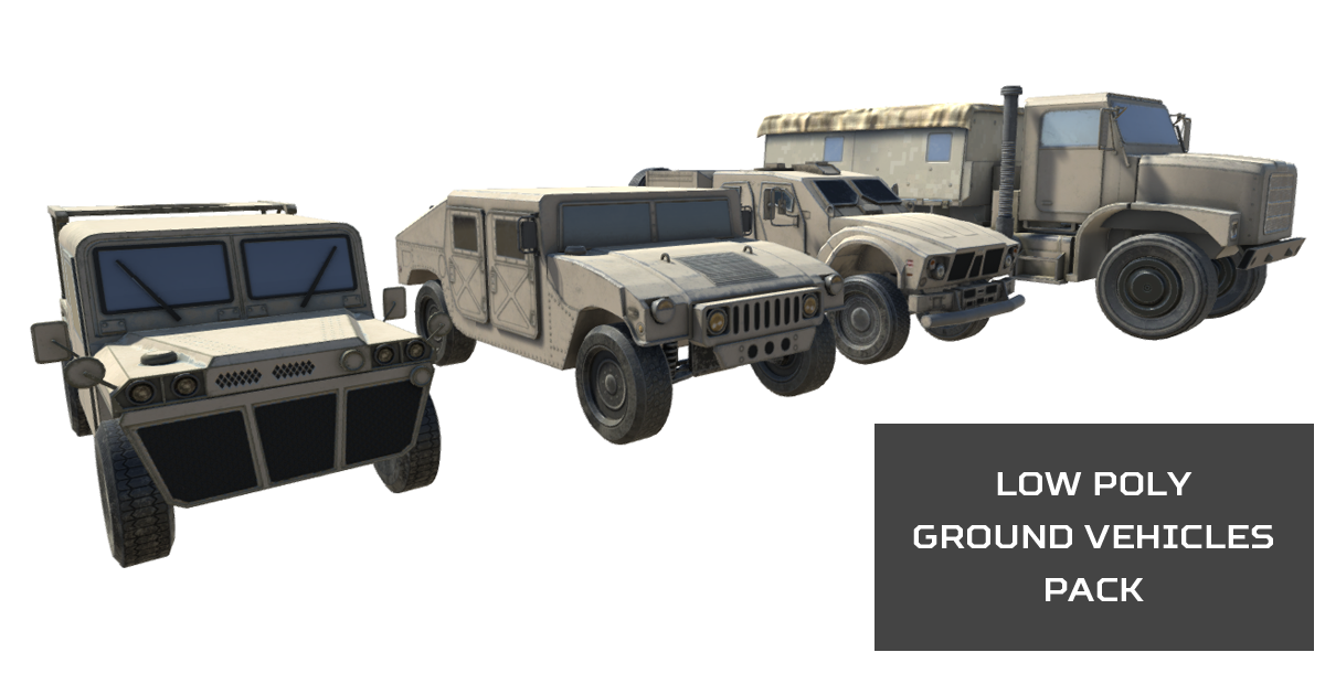 Low Poly Ground Vehicles Pack | 3D Land | Unity Asset Store
