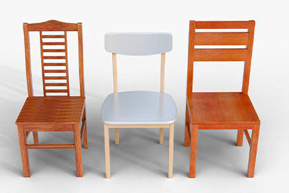 Wooden & Modern Chair Pack 6
