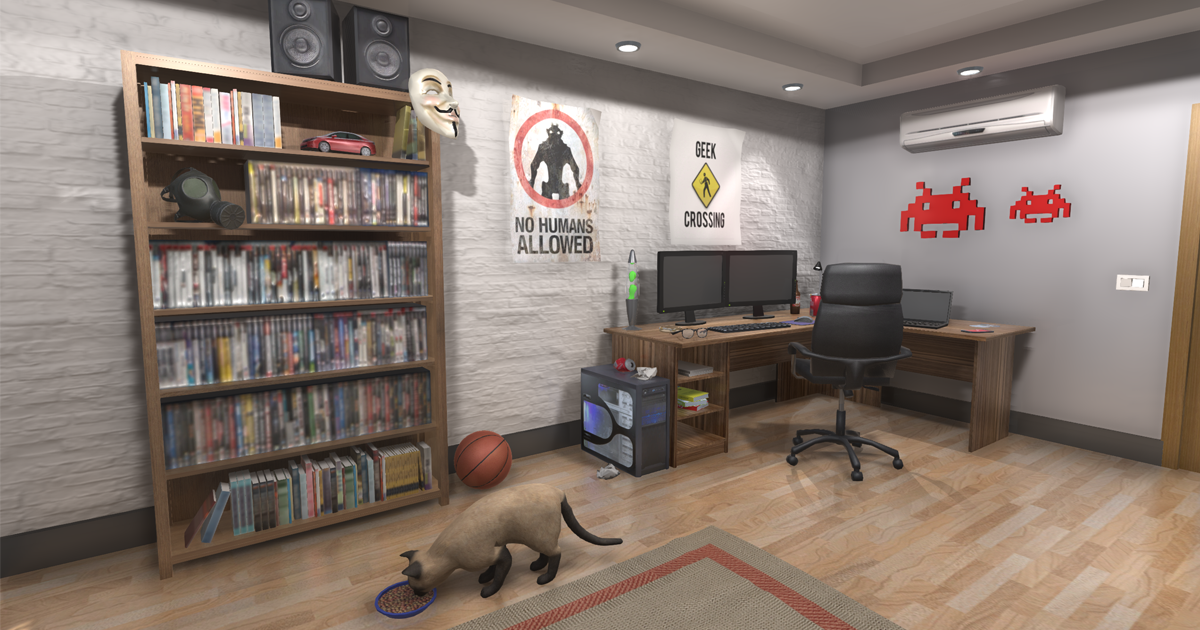 Geek Room | 3D Interior | Unity Asset Store