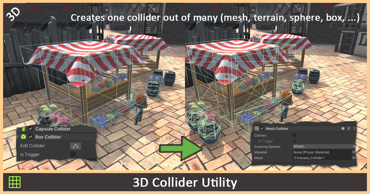 3D Collider Utility 2 - Merge and Combine | Utilities Tools | Unity ...