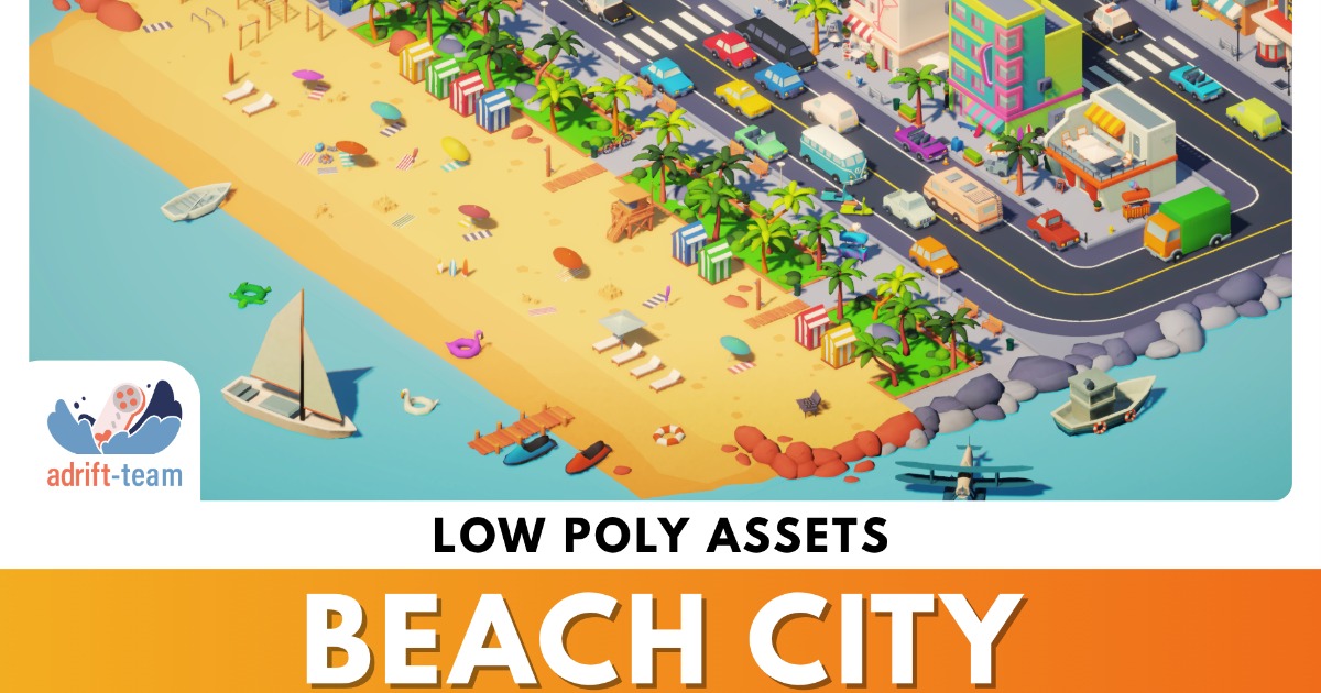 Beach City MEGA Pack - Low Poly Assets | 3D Environments | Unity Asset ...