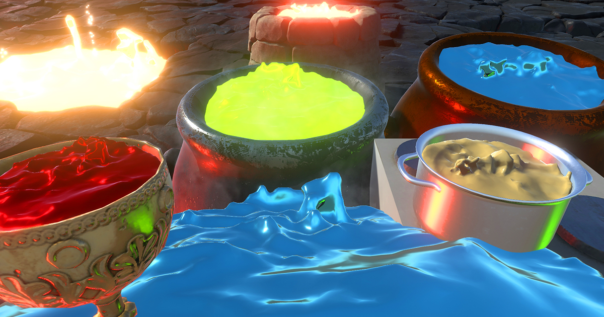Animated Boiling Liquids 3D Props Unity Asset Store