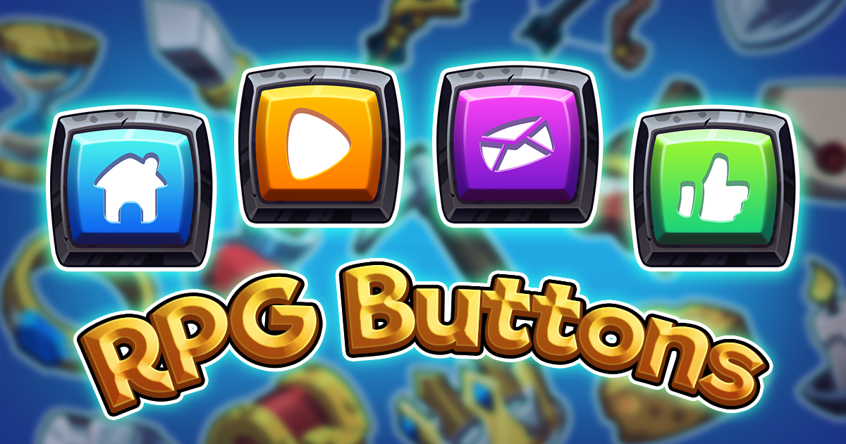 Cute RPG Buttons Set | 2D Icons | Unity Asset Store
