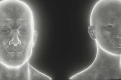 Ghostly Male Female Heads 3D Model Pack - Animated, Blend Shapes