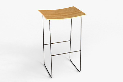 Industrial Metal & Wood Bar Stool