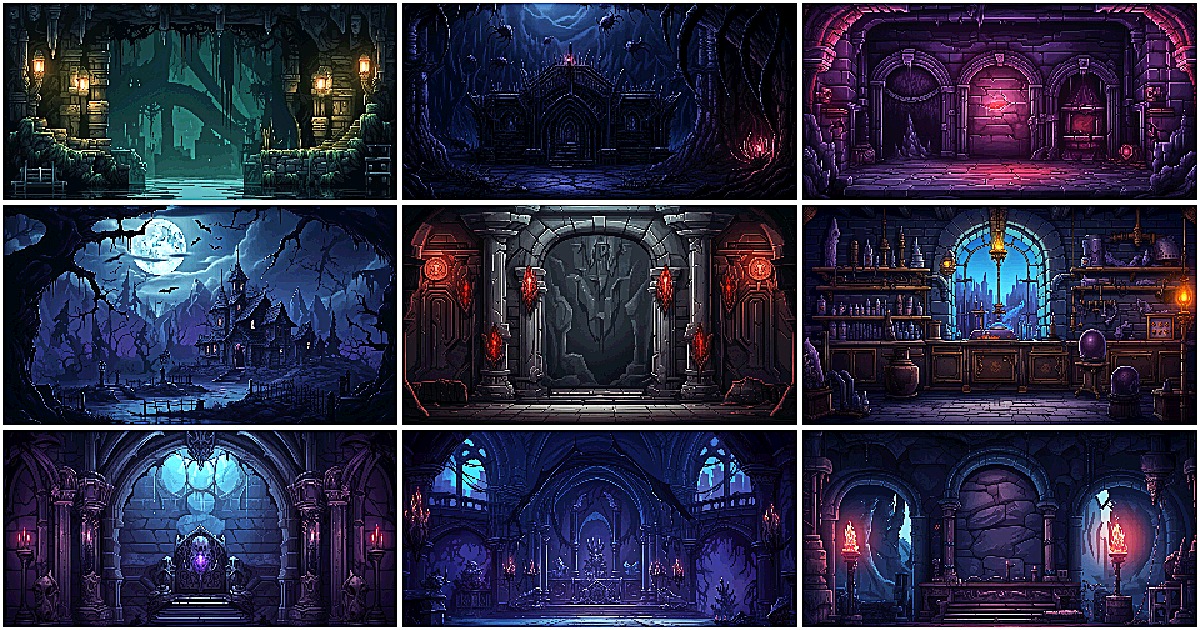 BACKGROUND - Pixel Dungeon 2 | 2D Environments | Unity Asset Store