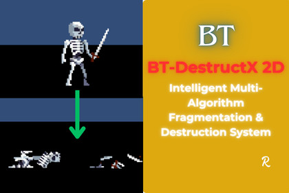 BT-DestructX 2D: Intelligent Multi-Algorithm Fragmentation & Destruction System