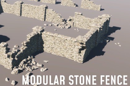 Modular Rock Fence HDRP