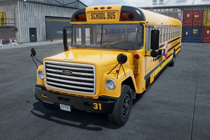 80s generic american school bus