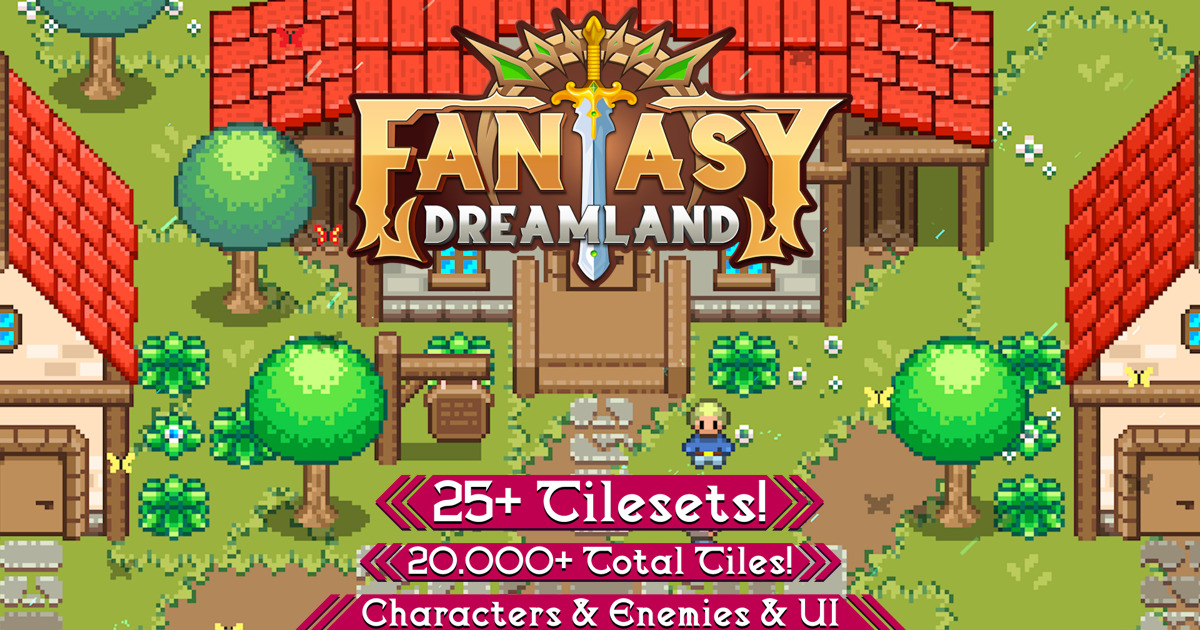 2D TopDown Tilesets Fantasy Dreamland | 2D Environments | Unity Asset Store