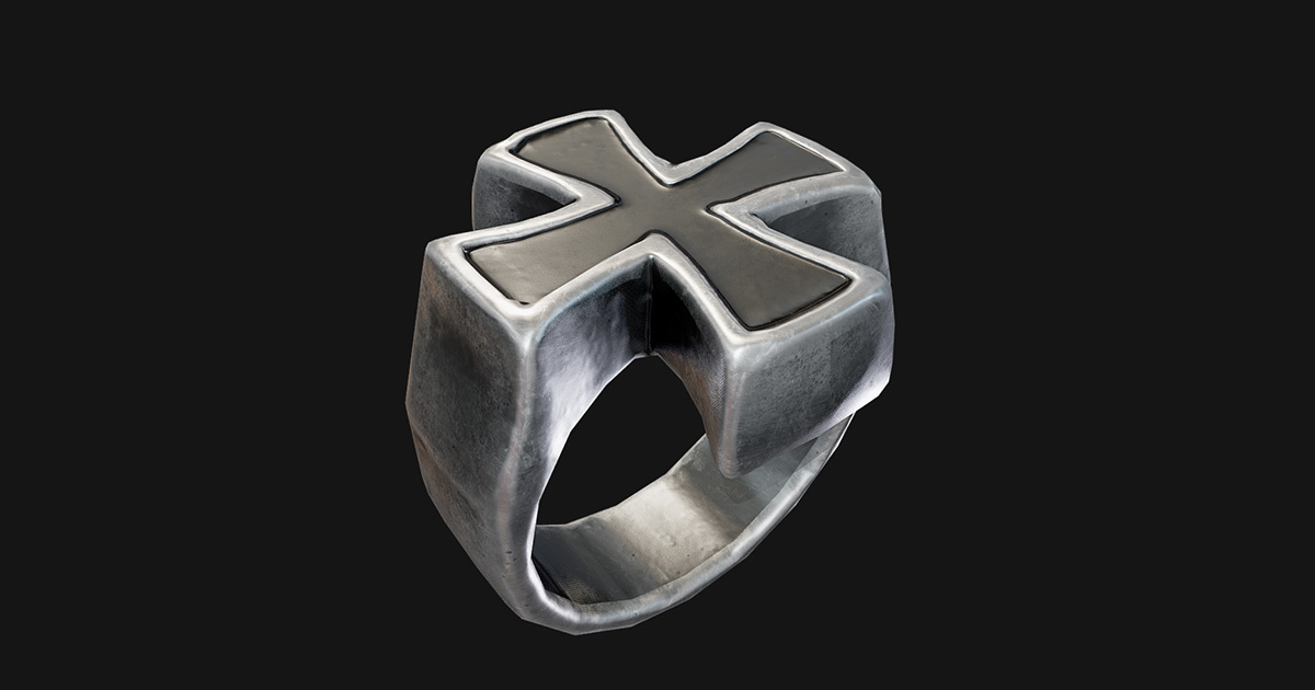 Cross Signet Ring – Game-Ready 3D Model | Props | Unity Asset Store