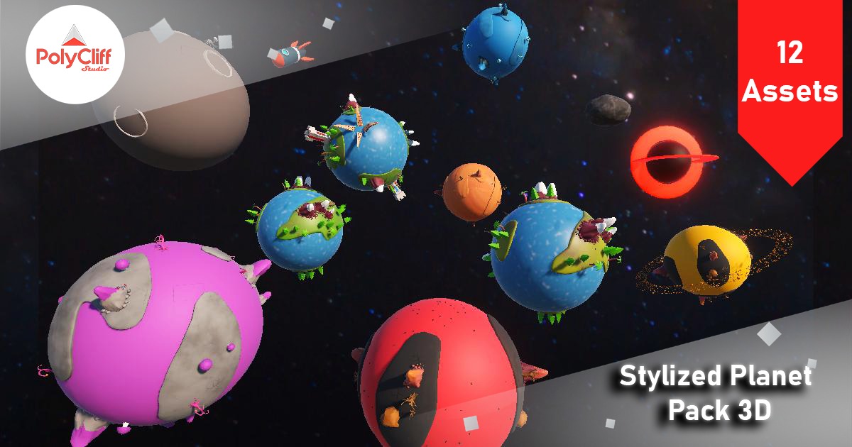 Planet Unity Sprite Stylized Planet Pack 3D | 3D Environments | Unity Asset Store