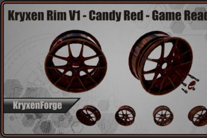 Kryxen Rim V1 - Candy Red - Game Ready