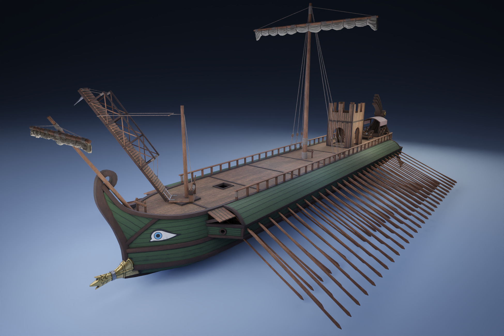 Roman Trireme [HDRP] 3D Sea Unity Asset Store
