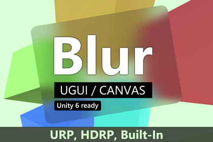 UGUI Canvas Blurred Background - Fast translucent UI Blur HDRP, URP, Built-In RP