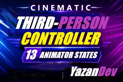 "Cinematic Third‑Person Controller – 13 Animator States"