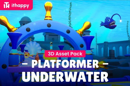 Platformer 12 Underwater - Low Poly 3D Models Pack