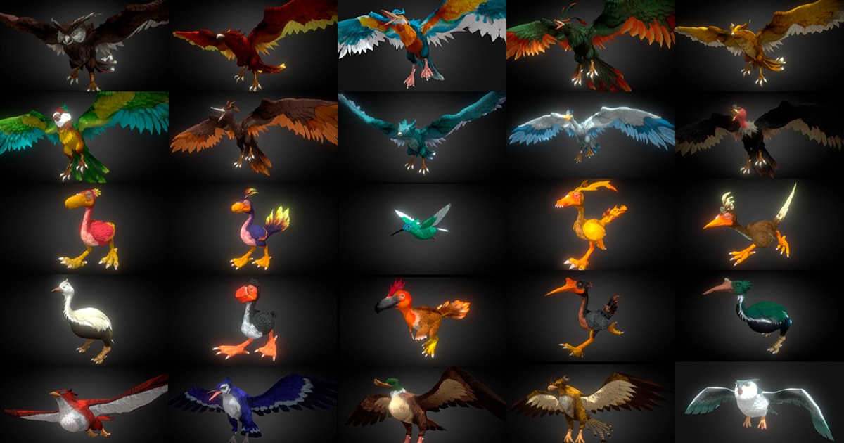 Pack - Elemental Birds All | Characters | Unity Asset Store
