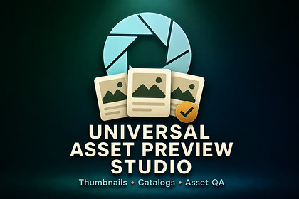 Universal Asset Preview Studio - Thumbnails, Catalogs & Asset QA