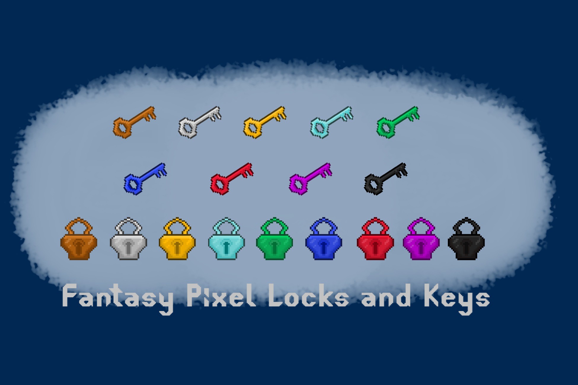 Fantasy Pixel Locks and Keys | 2D Icons | Unity Asset Store