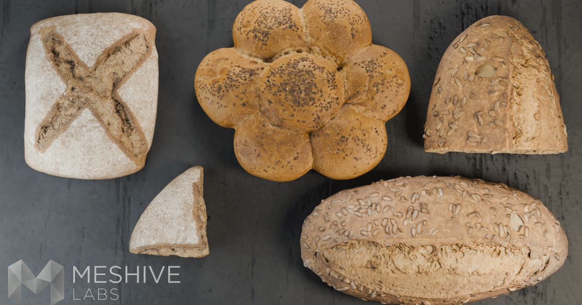Artisan Bread Pack 5 Photorealistic Props | 3D Food | Unity Asset Store