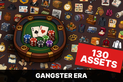 Gangster Era Prohibition Mafia Bootlegging Police City Icons Pack