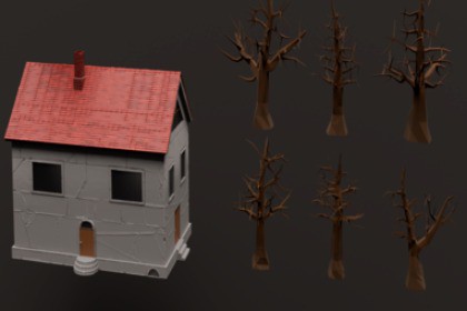 Stylized Cemetery Environment