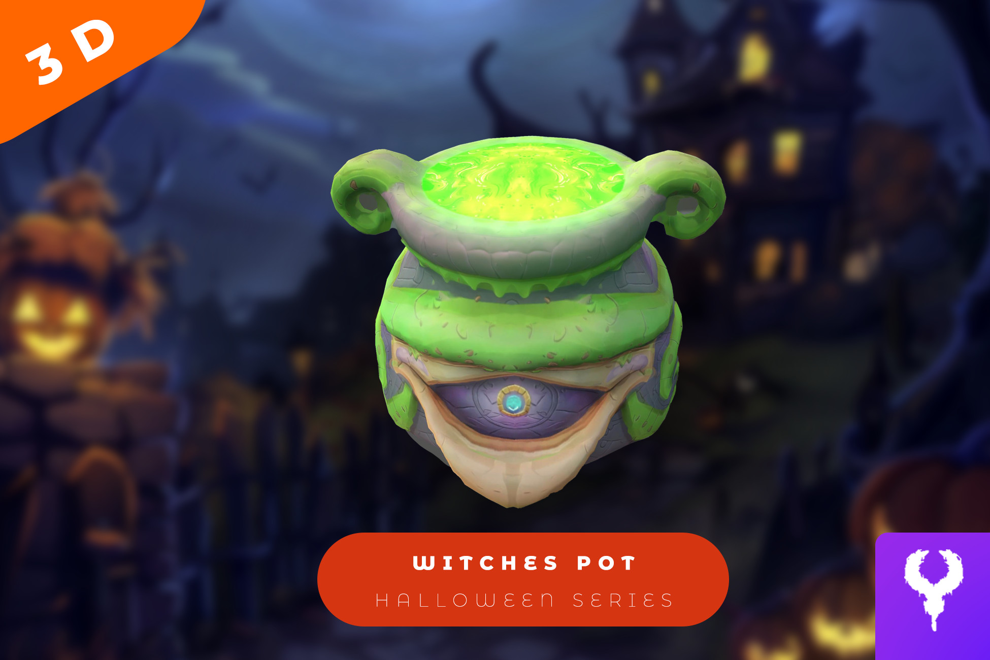 Cartoon Witches Pot | 3D Exterior | Unity Asset Store