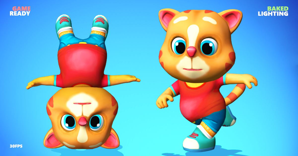 Cat Unity Cat Kitten Animated | 3D 動物 | Unity Asset Store