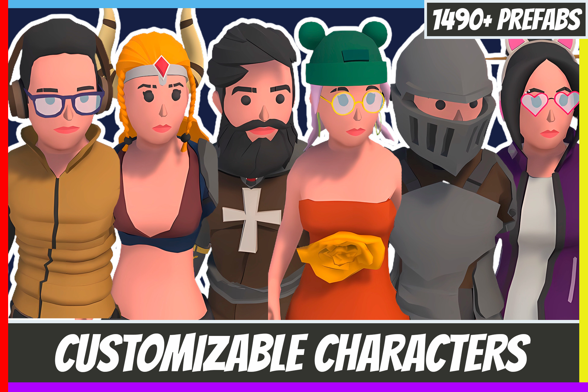 Customizable 3D Characters Pack Vol 4 | 3D Humanoids | Unity Asset Store