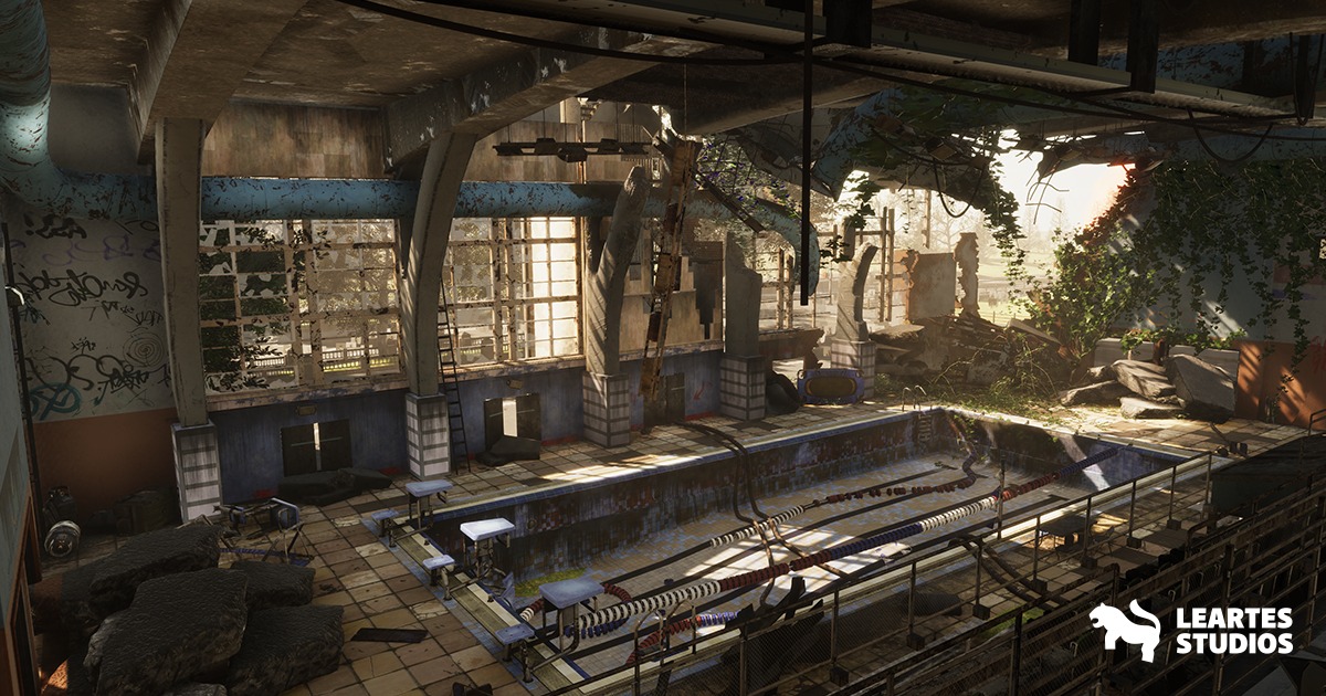 Unity Traditional Pool Abandoned Swimming Pool Environment | 3D Environments | Unity Asset Store