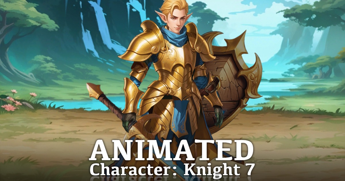 Animated 2D Character - Knight 7 (Spine) | 2D Characters | Unity Asset ...